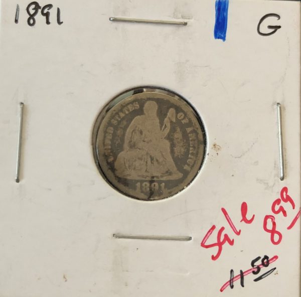 1891 Seated dime